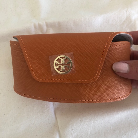 NEW Tory Burch Orange Sunglass Case & Almost New Tory Burch Large Purse Bag